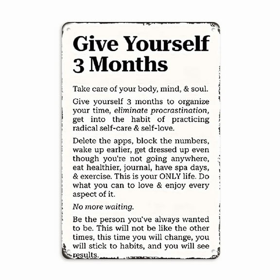 Motivational Sign - Sarcastic Vintage-Inspired Metal Wall Plaque - Multipurpose Indoor Decor for Home, Garage, Cafe, Bar, Club - Pre-Drilled, Weather-Resistant Inspirational Art