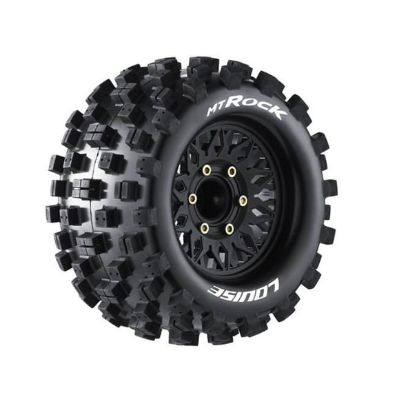 Louise R&C LOULT3275SX MT-Rock Soft 1-10 Monster Truck Tires with 0.5 in. Offset