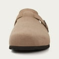 thumbnail image 4 of Sandalias KIDMI, zuecos de gamuza para mujer, piel, mules, color topo, talla 40, 4 of 7