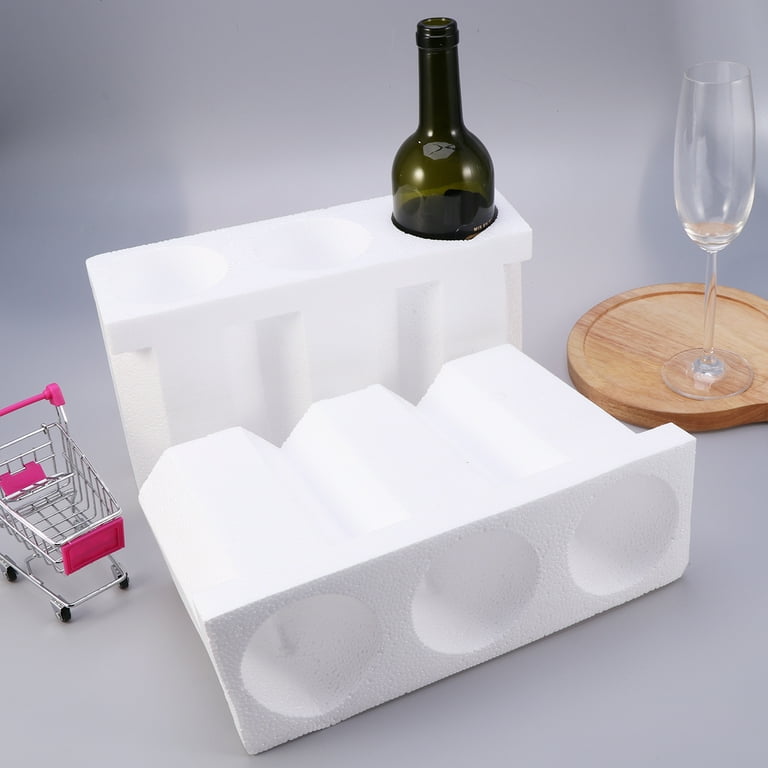 Foam Packaging Blocks Wine Shipping Box for 85mm Width Wine Bottles Packaging 3 Bottles