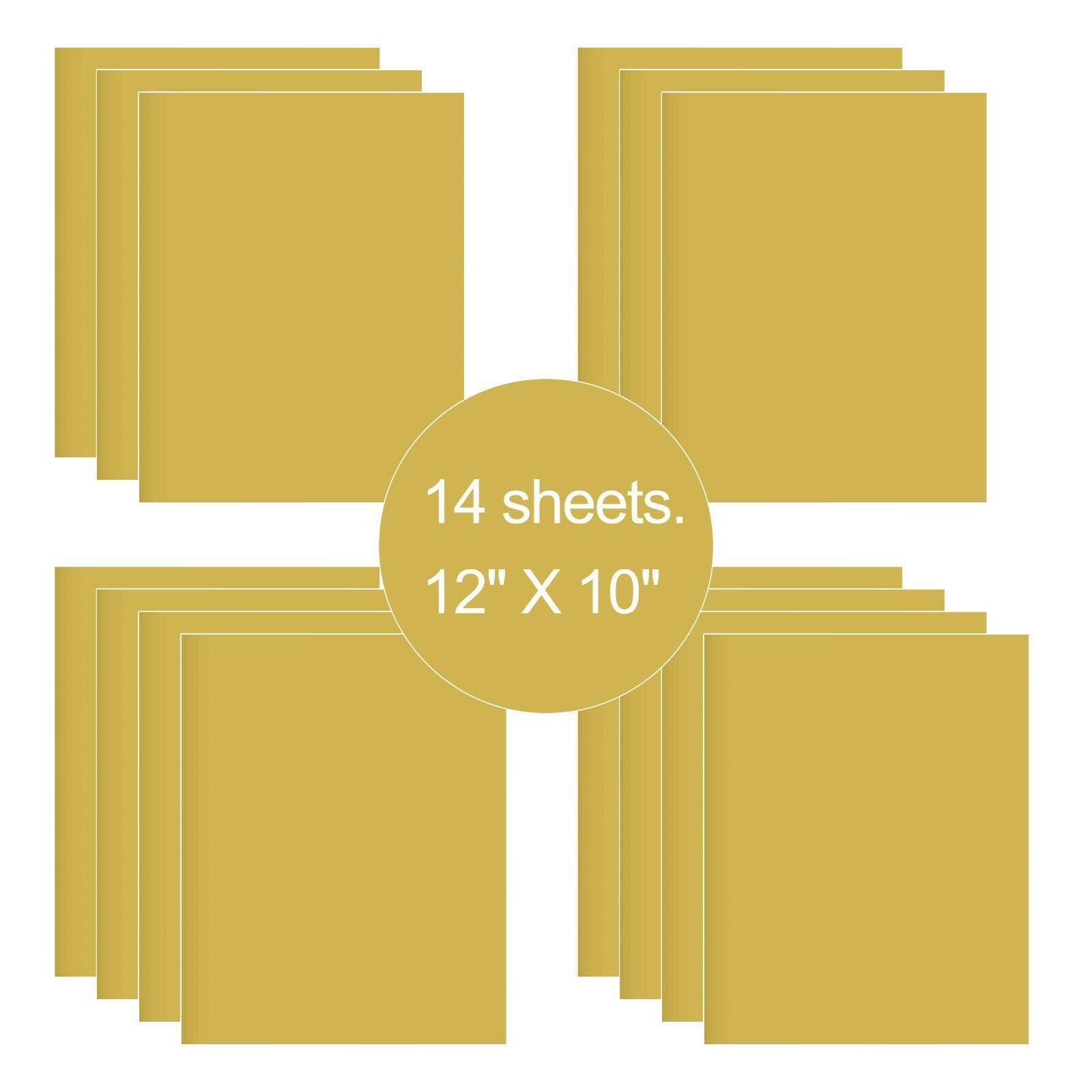 Gold Iron On Vinyl - Heat Transfer Pack of Sheets —