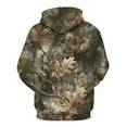 thumbnail image 5 of Rebaike Men's Camo Leaf Hoodie Realistic 3D Oak Leaves Camouflage Pullover Sweatshirt, 5 of 8