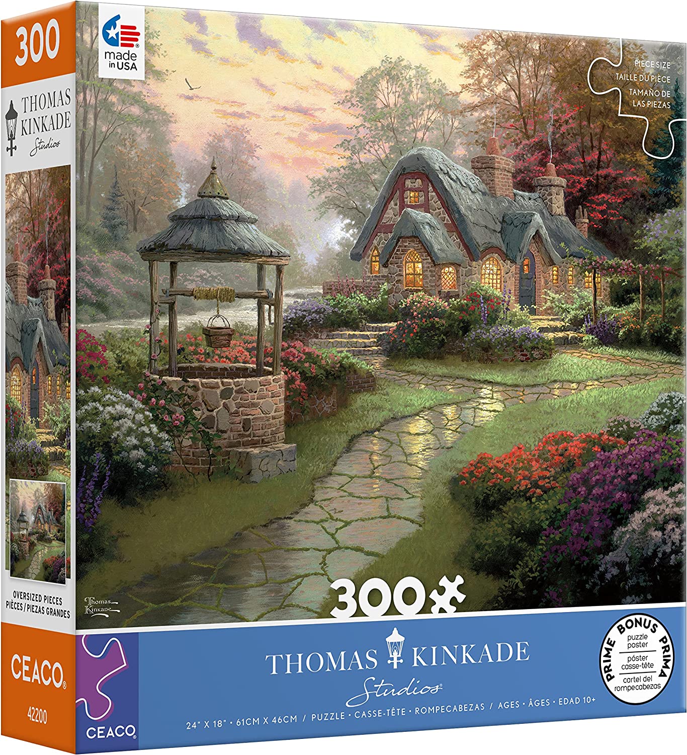 Ceaco - Thomas Kinkade Inspirations - Make a Wish Cottage - 300 Piece Jigsaw Puzzle