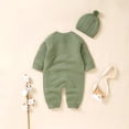 thumbnail image 5 of Youmylove Fall Winter Sweater For Kids Tops Boy Girl Solid Knitted Sweater Baby Jumpsuit Romper Cotton Caps Hat Outfits Sets Clothes, 5 of 7