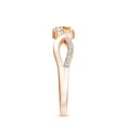 thumbnail image 4 of 0.34 CT Three Stone Engagement Ring for Women 925 Sterling Silver Twisted Citrine Moissanite Rings Rose Gold Plated 3 Stone Promise Anniversary Ring Size 5, 4 of 4