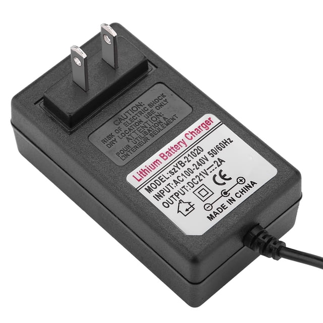 21V 2A Adaptador De Alimentación Cargador De Batería De Iones De Litio Con Indicador LED Para El Faro Toy Balance Balance Car Protection