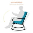 thumbnail image 3 of CHYVARY 3 Pcs Outdoor Patio Steel Lounge 2 Rocking Soft Chair Sets with Tempered Glass Table for Patio and Garden,Lake Blue, 3 of 8