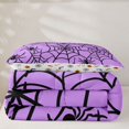 thumbnail image 5 of Feelyou Happy Halloween Spider Web Twin Comforter Sets, Spooky Animal Bedding Set, Purple Black, Halloween Reversible, 2-Piece, 1 Comforter and 2 Pillowcases, 5 of 7