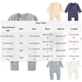 thumbnail image 4 of Bovxnpu Baby Boys' Bodysuits Long Sleeve Footed Hand Cover Infant Bodysuit Ribbed Zipper Spring Bodysuit Summer Outfits, 4 of 8