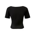 thumbnail image 3 of Women's Scoop Neck Short Sleeve Crop Tops Slim Fit T-Shirts, 3 of 5