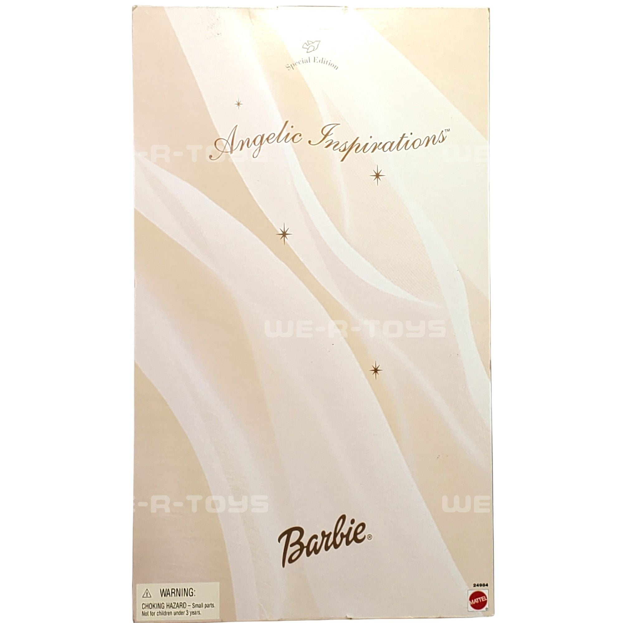 Barbie Angelic Blonde Doll, Special Edition 1999, Light Skin, Clear Eyes, White and Gold Gown