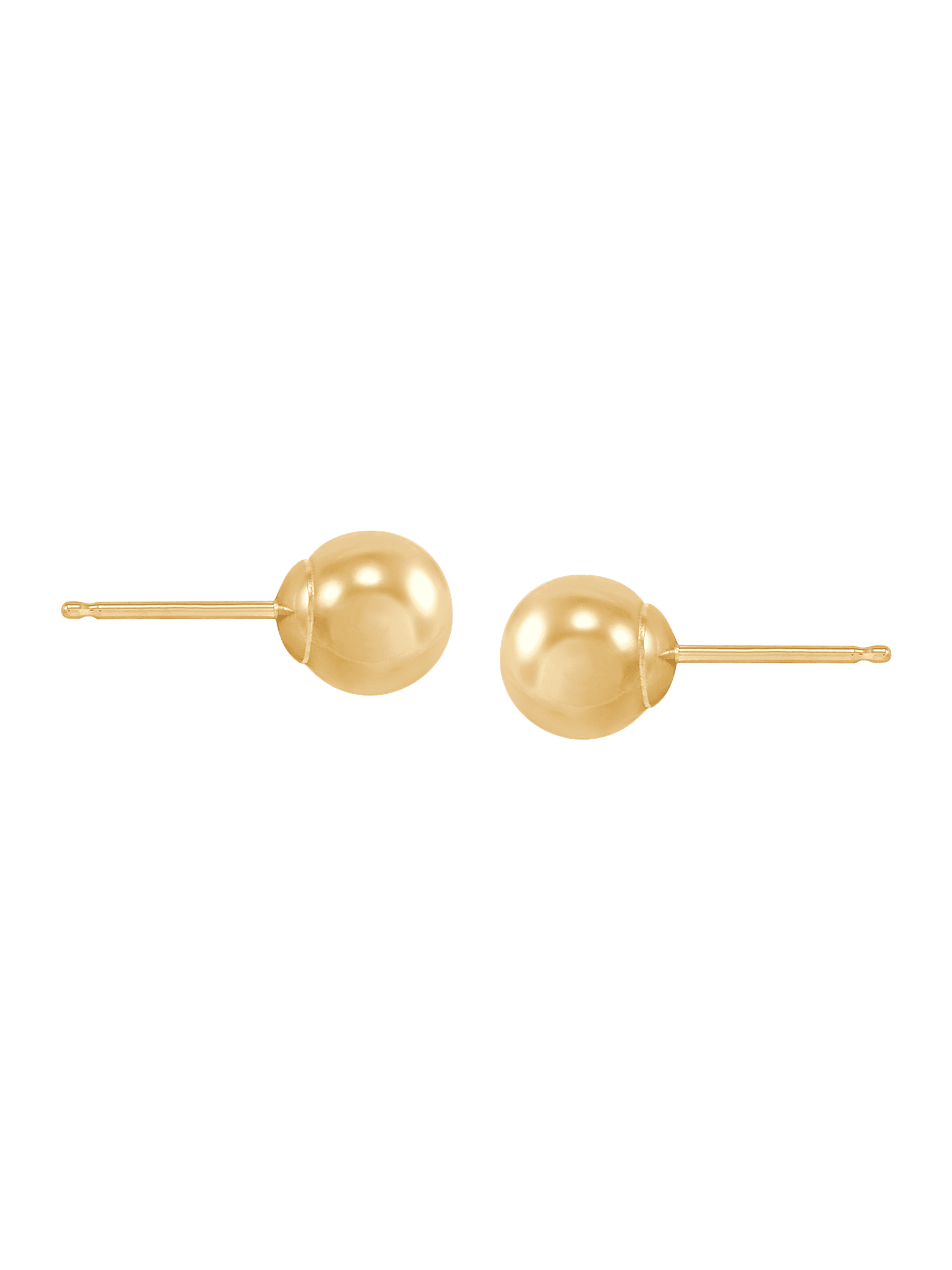 Women's Finecraft 6mm Ball Stud Earrings in 14kt Yellow Gold - image 3 of 5