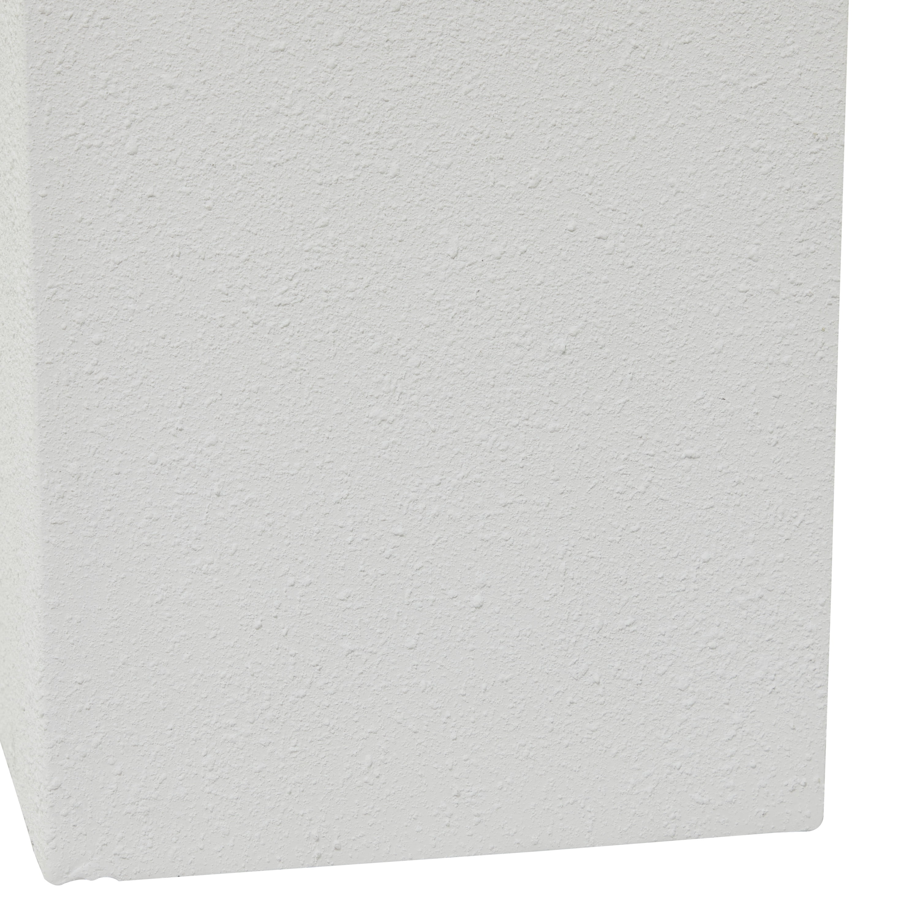 DecMode 17"W, 24"H Magnesium oxide Contemporary Stool, White, 1-Piece