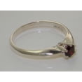 thumbnail image 5 of LBG British Made 9k White Gold Natural Garnet Womens Engagement Ring - 33 size options - Size 7.75, 5 of 7