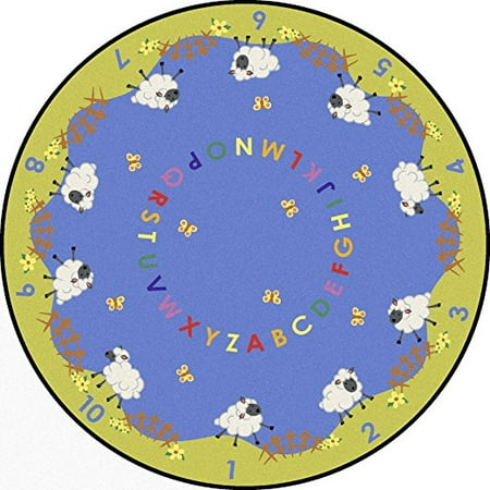 Joy Rugs Lamby Pie Machine Tufted Cut Pile Multi 7 Round
