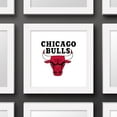 thumbnail image 4 of Gallery Pops NBA Chicago Bulls - Global Logo Wall Art, White Framed Version, 12" x 12", 4 of 5