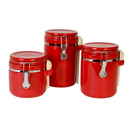 mainstays sensations ii 3pc canister set red walmart com mainstays sensations ii 3pc canister set red walmart com