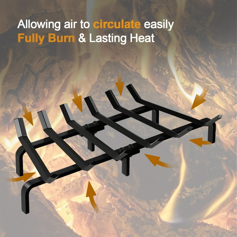 30 Steel Bar Fireplace Log Grate - 3/4 Steel