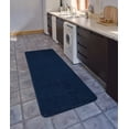 thumbnail image 2 of Ottomanson Comfort Bath Rug Washable Non-Slip Rubberback Solid 2x8 Indoor Runner Rug, 2'2" x 8', Navy, 2 of 10