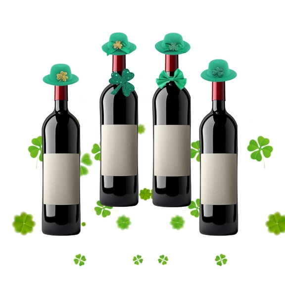 St. Patrick's Day Wine Stopper, 1Pcs Shamrock Decorative Bottle Stopper with Seal, Small Party Favor for Irish Themed Dinner, Home Bar & Festive Gift Giving