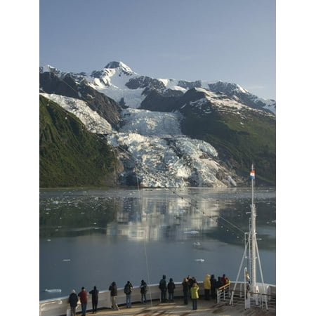 Passengers on Cruise Ship Viewing the Vasser Glacier, College Fjord, Inside Passage, Alaska Print Wall Art By Richard