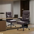 thumbnail image 7 of Ergonomic Swivel Computer Executive Chairs, Flip-up Armrests PU Leather Padded Office Chairs, with Adjustable Height, 500LBS, Coffee, 7 of 7