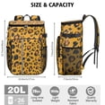 thumbnail image 3 of Travel Cooler Bag - Yellow and Black Of Leopard Print Camping Beer Cooler Backpack with Bottle Opener- Waterproof Insulated Picnic Backpacks - Cooler Bag for Beach, 3 of 6