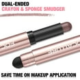 thumbnail image 3 of FOCALLURE No Crease Eyeshadow Stick,Matte & Shimmer Eyeshadow Pencil with Blending Sponge Brush,DESERT DREAM, 3 of 9