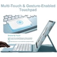 thumbnail image 4 of Keyboard Case For Ipad Air 5 2022/ipad Air 4 2020-touchpad Detachable Keyboard With Pencil Holder -slim Leather Folio Smart Cover For Ipad Air 5th/4th, 4 of 5