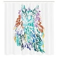 thumbnail image 3 of Ambesonne Colorful Shower Curtain, Feathers Eyes Vision, 69"Wx84"L, Multicolor, 3 of 5