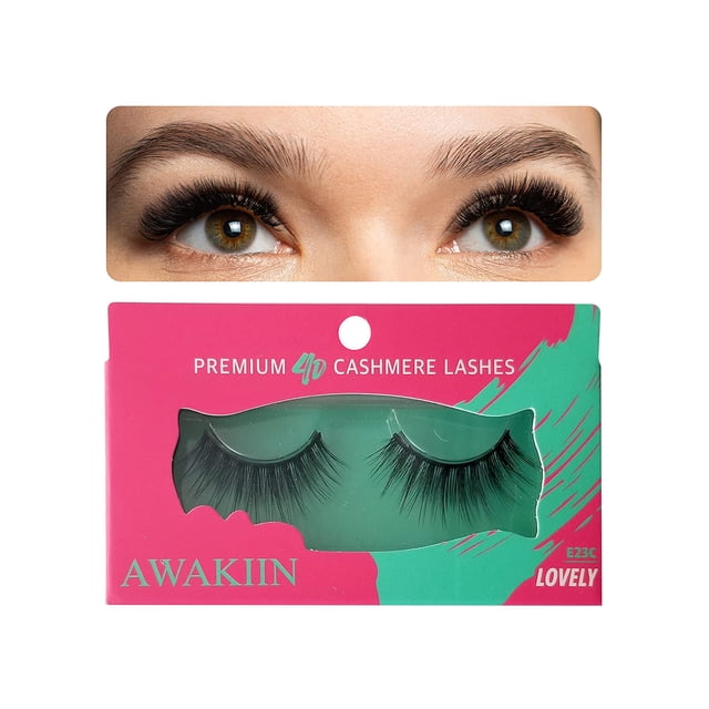4D Premium Cashmere Natural False Lashes Fake Natural Eyelashes - Lovely