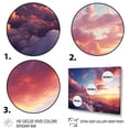 thumbnail image 4 of Designart "Sunset Symphony Yellow and Pink Sky III" Extra Large Landscapes Framed Wall Art - Traditional Yellow Sky Living Room Framed Canvas Art, 4 of 7