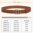 thumbnail image 6 of Women Leather Belt Fashion Double O-Ring Soft Faux Leather Waist Belts For Jeans Dress, 6 of 6