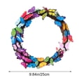 thumbnail image 3 of Butterfly Flower Wreath 15.7 Inch Artificial Spring Easter Door Wall Decoration for Hotel Restaurant Shop Window Home Decor Reusable 1 Piece, 3 of 6