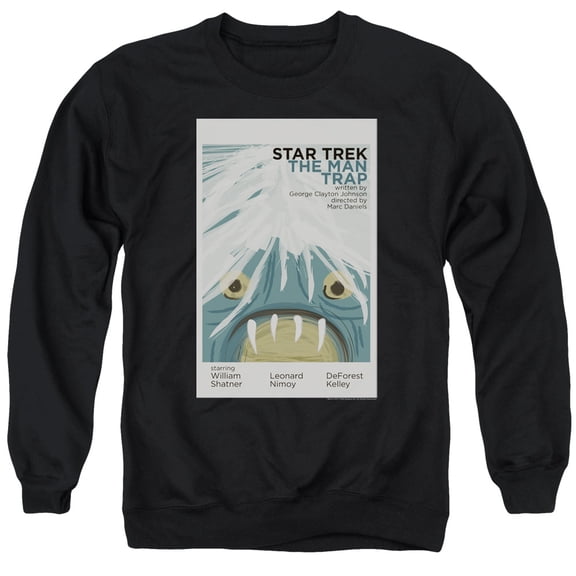 Star Trek Tos Episode 1 Adult Crewneck Sweatshirt Black