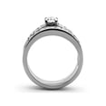 thumbnail image 3 of 3.25 Ct Cubic Zirconia Stainless Steel 316 Engagement Wedding Ring Set Size 6, 3 of 6