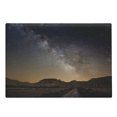 thumbnail image 1 of Night Cutting Board, Milky Way over Desert of Bardenas Spain Ethereal View Hills Arid Country, Decorative Tempered Glass Cutting and Serving Board, Large Size, Plum Apricot Chocolate, by Ambesonne, 1 of 1