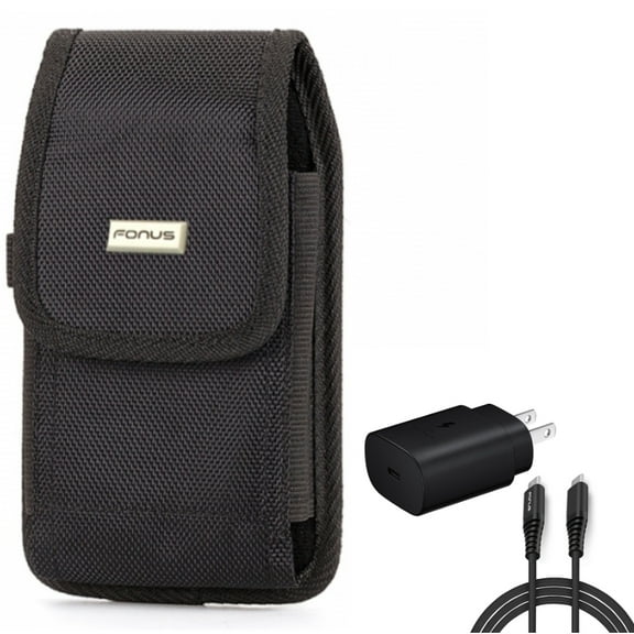 For Galaxy A23 /A14 /A13 - Case Belt Clip w 25W Fast Home Charger, Swivel Holster Rugged, PD Type-C 6ft USB-C Cable Quick for Samsung Galaxy A23 /A14 /A13 5G