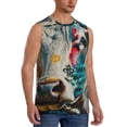 thumbnail image 2 of Fotbe Colorful Graffiti Cow Men's Camiseta sin Mangas Estampada para Hombres, Playera Casual para Gimnasio, Entrenamiento, Playa-X-Large, 2 of 7