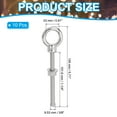 thumbnail image 2 of Uxcell Lifting Eye Bolts, 316 Stainless Steel Marine Grade Machinery Shoulder Lifting Ring Threaded Eyebolt with Washer Nut 10 1/4"-20x2", 2 of 6