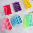 thumbnail image 3 of Visland Ice Cube Mold Flexible Convenient Clean Silicone Lid Design Anti-stick Ice Tray Mould for Daily, 3 of 8