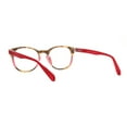 thumbnail image 4 of Trendy Hipster Keyhole Horn Rim Colorful Reading Glasses Red +1.75, 4 of 4
