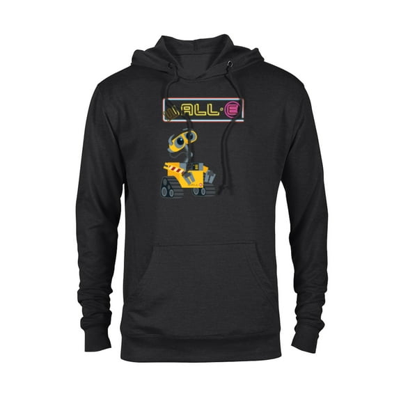 Disney Pixar WALL-E Neon Sign T-Shirt - Pullover Hoodie for Adults - Customized-Black
