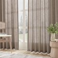 thumbnail image 2 of Cortinas Joywell de lino caqui, 275 x 140 cm, 2 paneles, filtro de luz, 2 of 9