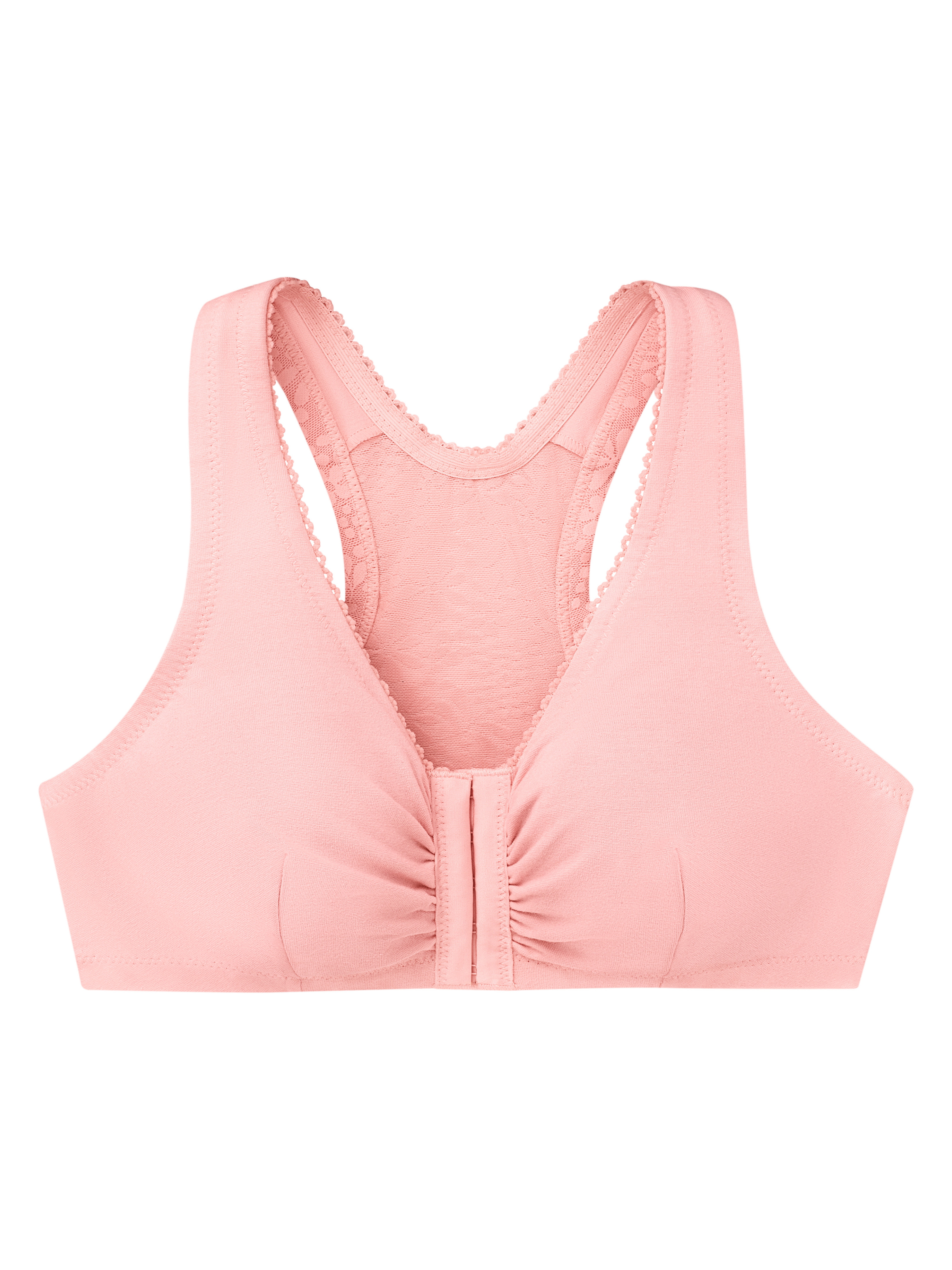 Glamorise Front-Closure Cotton T-Back Comfort Wirefree Bra 1908 (Women's &  Women's Plus) 