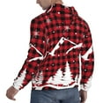 thumbnail image 3 of Bingfone Christmas Tree Buffalo Plaid Men'S Drawstring Hoodie Long Sleeve Pocket Sweatshirts-Xx-Large, 3 of 9