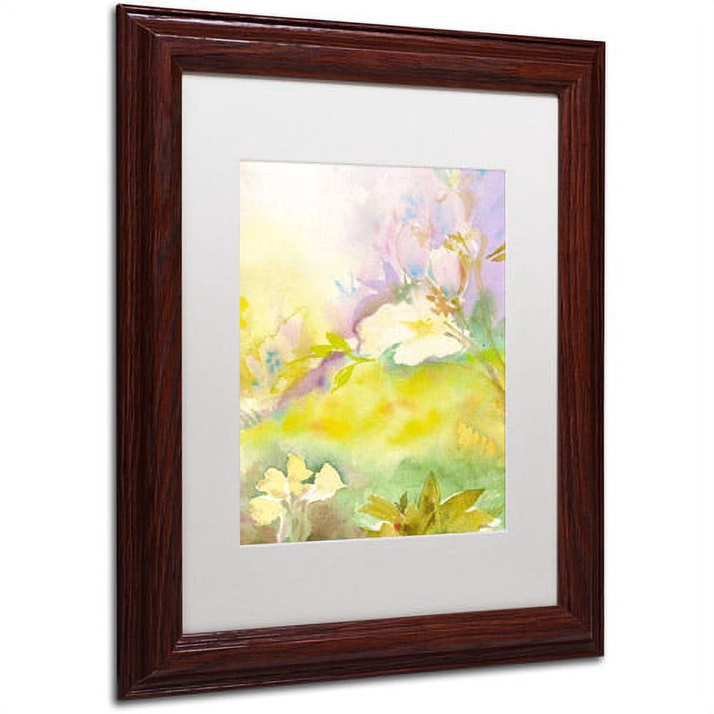 Trademark Fine Art "Enchanted" Canvas Art by Sheila Golden, White Matte, Wood Frame