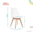 thumbnail image 2 of Set 4 Sillas acojinadas blanco M Elly Decor E-SACWH, 2 of 8