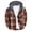 Brown, variant on LYSMORA Boys Plaid Hooded Flannel Shirt Long Sleeve Button Down Hoodie Shacket with Chest Pockets