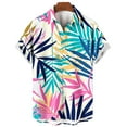 thumbnail image 3 of Wavsuf Mens Shirts Short Sleeve Button Down Turndown Beach Hawaiian Summer Multicolor Shirts Size L, 3 of 3